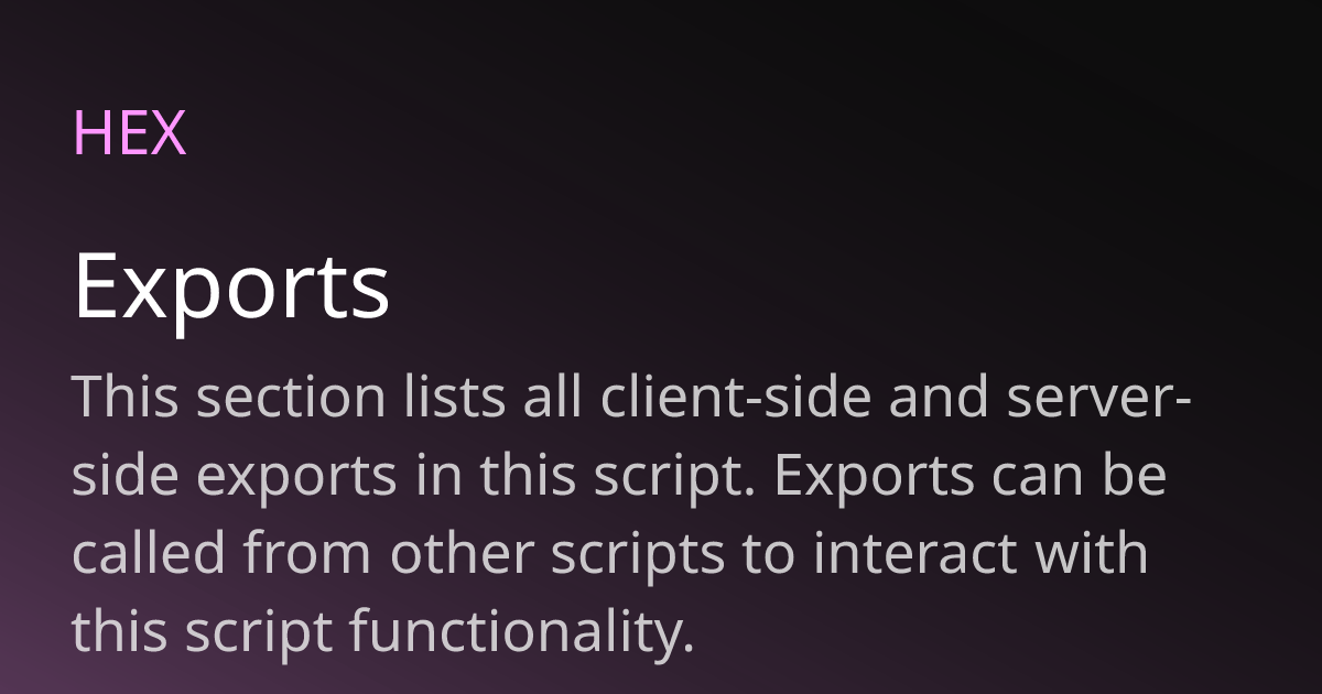 Exports